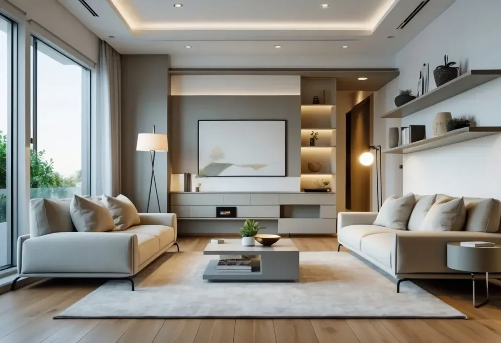 Modern Living Room Design: Sleek Minimalism and Functional Comfort ...