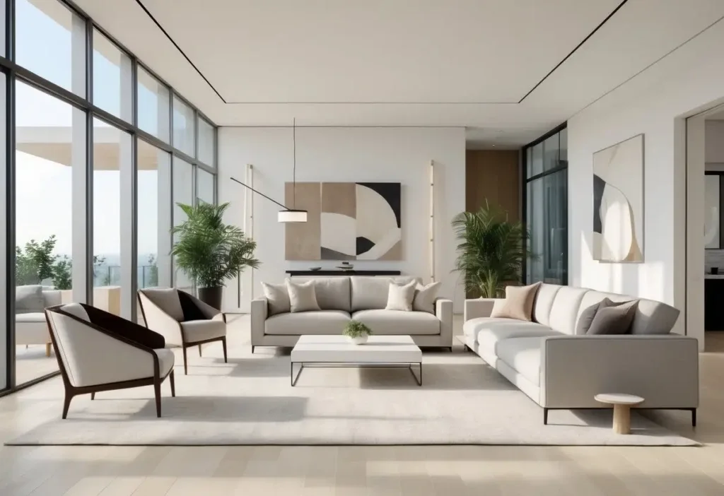 Modern Living Room Design: Sleek Minimalism and Functional Comfort ...