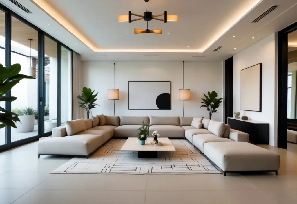 Modern Living Room Design: Sleek Minimalism and Functional Comfort ...