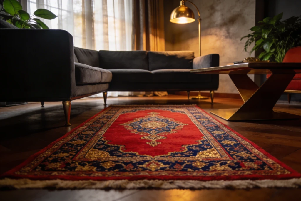 Red Persian Rug Living Room: Cozy Chic in One Sweep