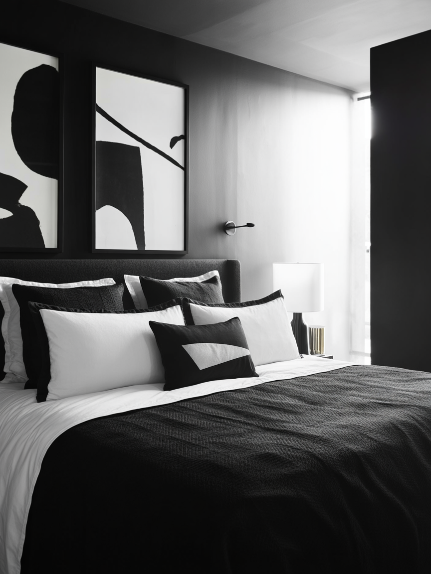 5. Monochrome Black & White Statement