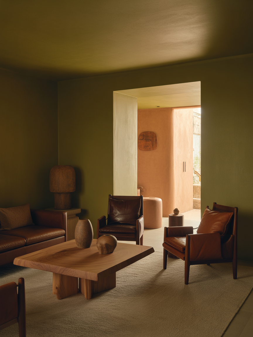 5. Earthy Masculine Space With Natural Textures