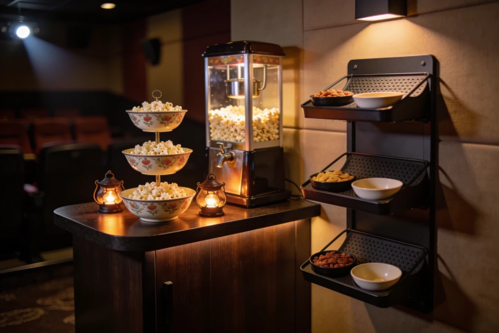 7 Home Theater Snack Bar Ideas: Ultimate Cozy Setup