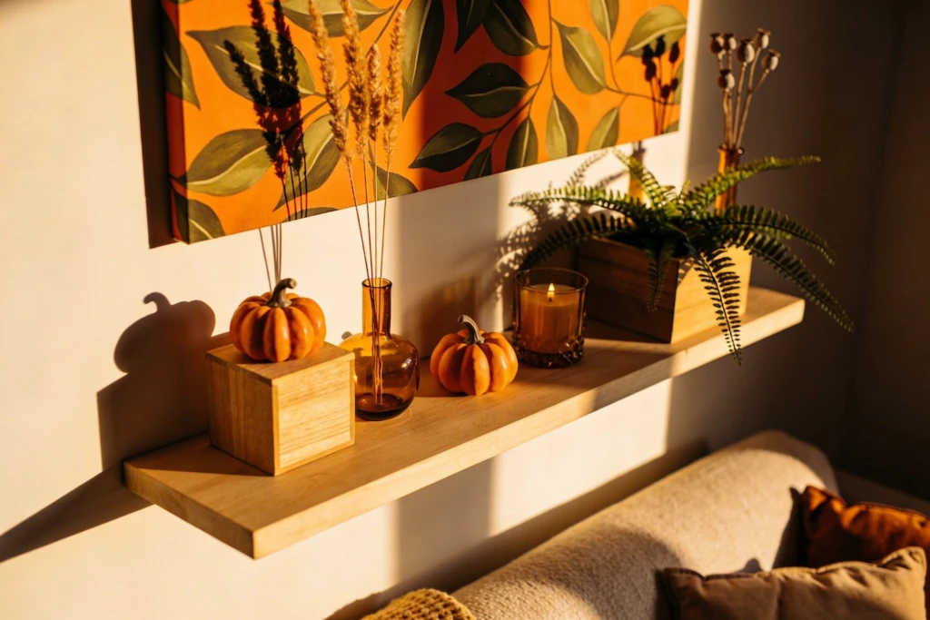 8 Fall Floating Shelf Decor Ideas to Wow Guests