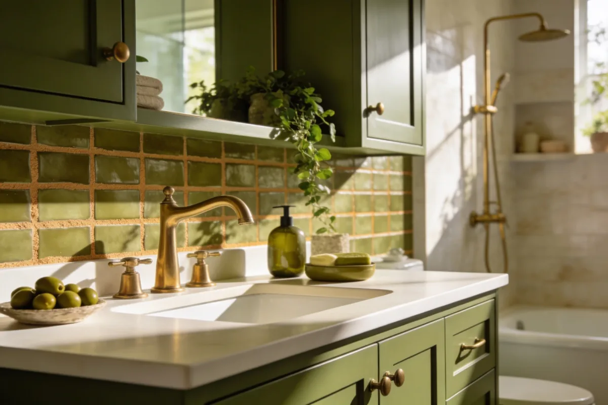 15 Olive Green Bathroom: Chic, Easy Upgrades for Your Spa-Like Space