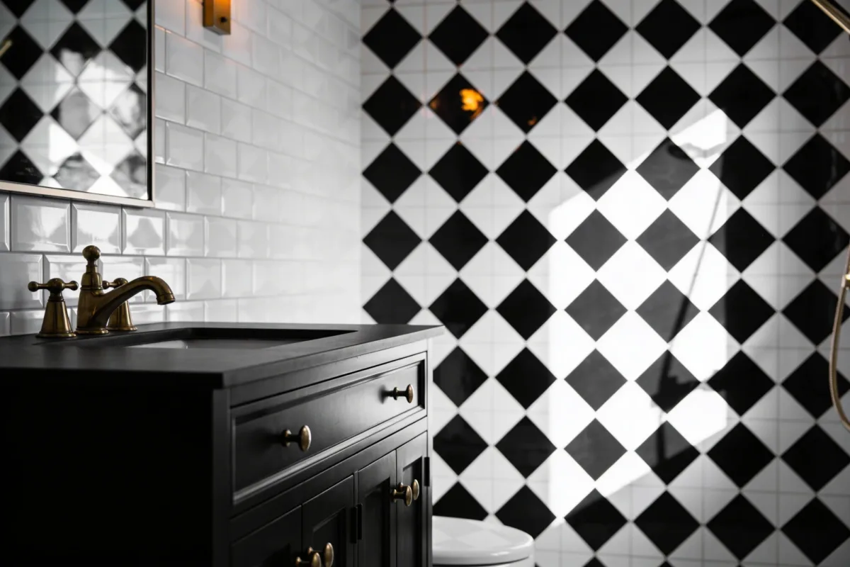 12 Stunning Black and White Bathroom Designs That Wow