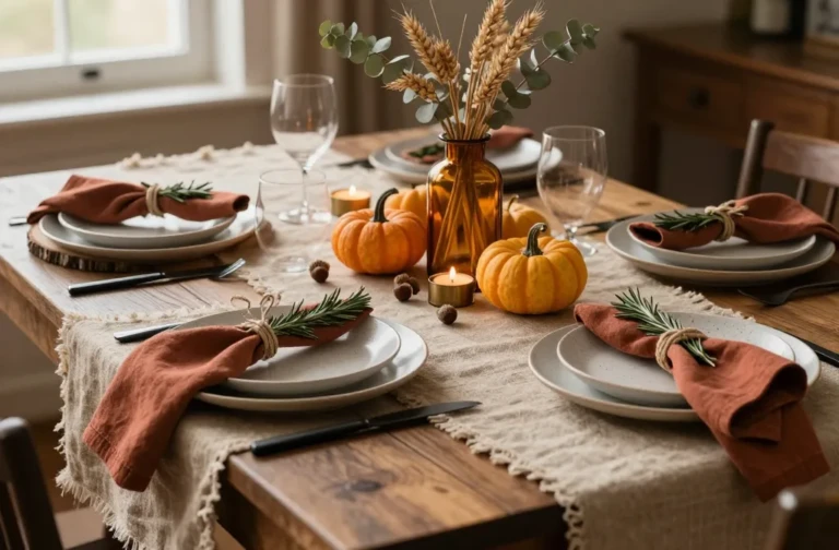 Cozy Wow-Worthy 15 Rustic Autumn Table Setting Ideas