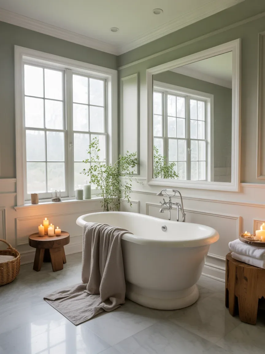 20 Calming Paint Colors for a Relaxing Bathroom That Feel Like a Spa