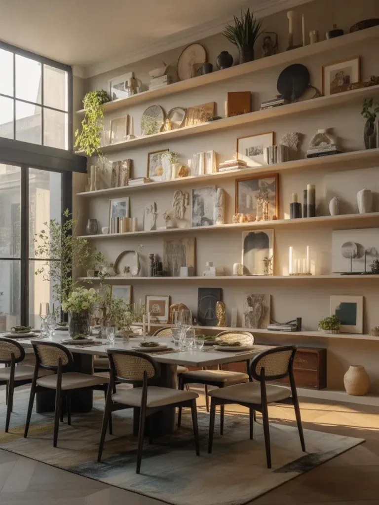 20 Dining Room Floating Shelves Ideas That Elevate Empty Walls Instantly