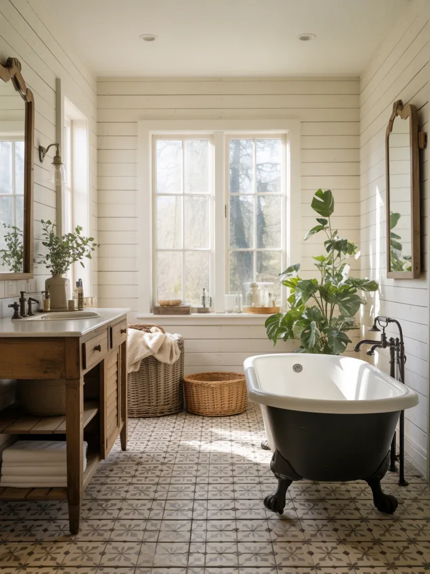 20 Farmhouse Bathroom Design Ideas With Rustic Charm and Modern Comfort You'll Want ASAP