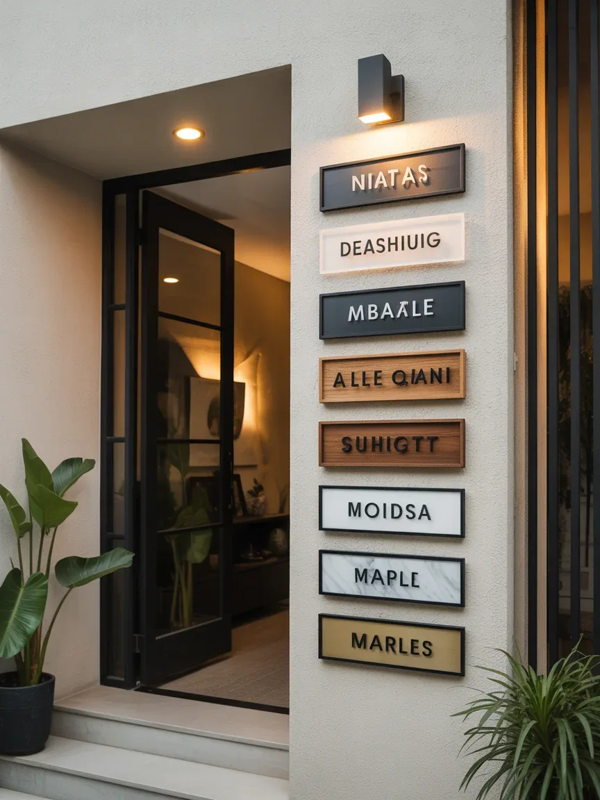21 Home Name Plate Ideas That Add Personality to Your Entryway