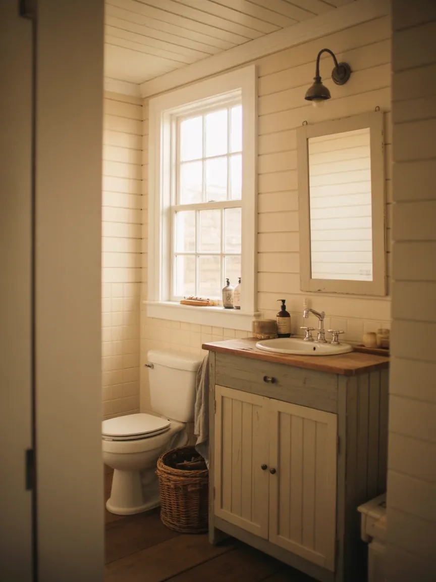 22 Small Farmhouse Bathroom Ideas That Feel Cozy and Charming