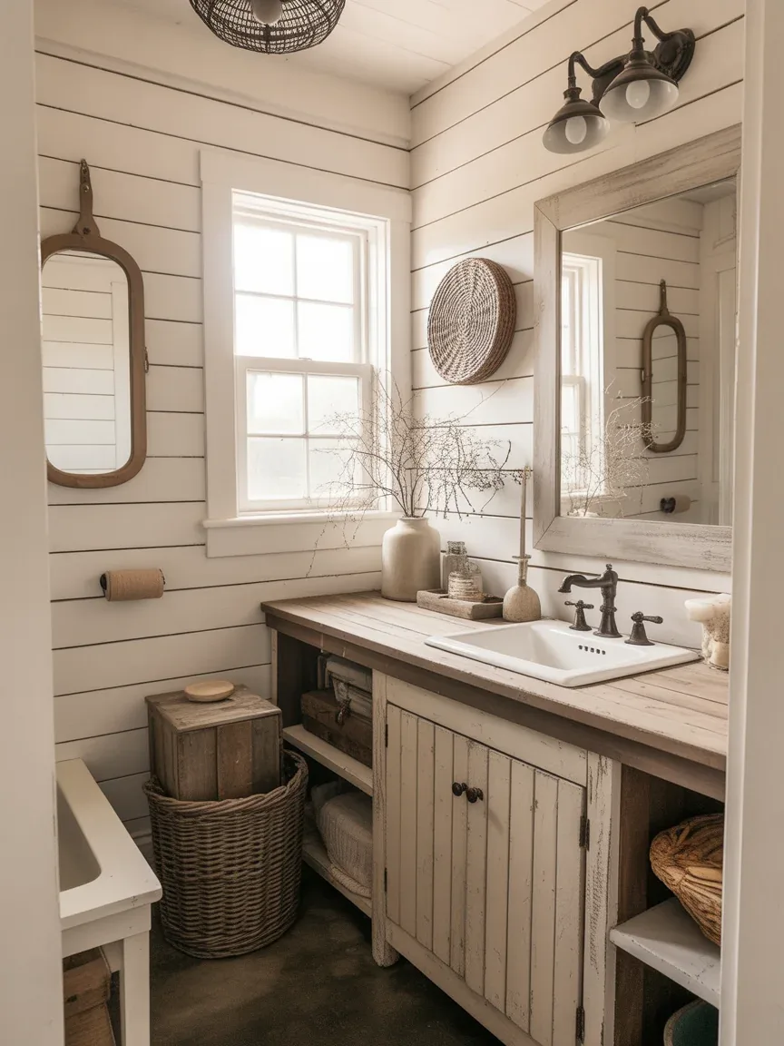 23 Small Farmhouse Bathroom Decorating Ideas That Add Big Charm and Serious Style