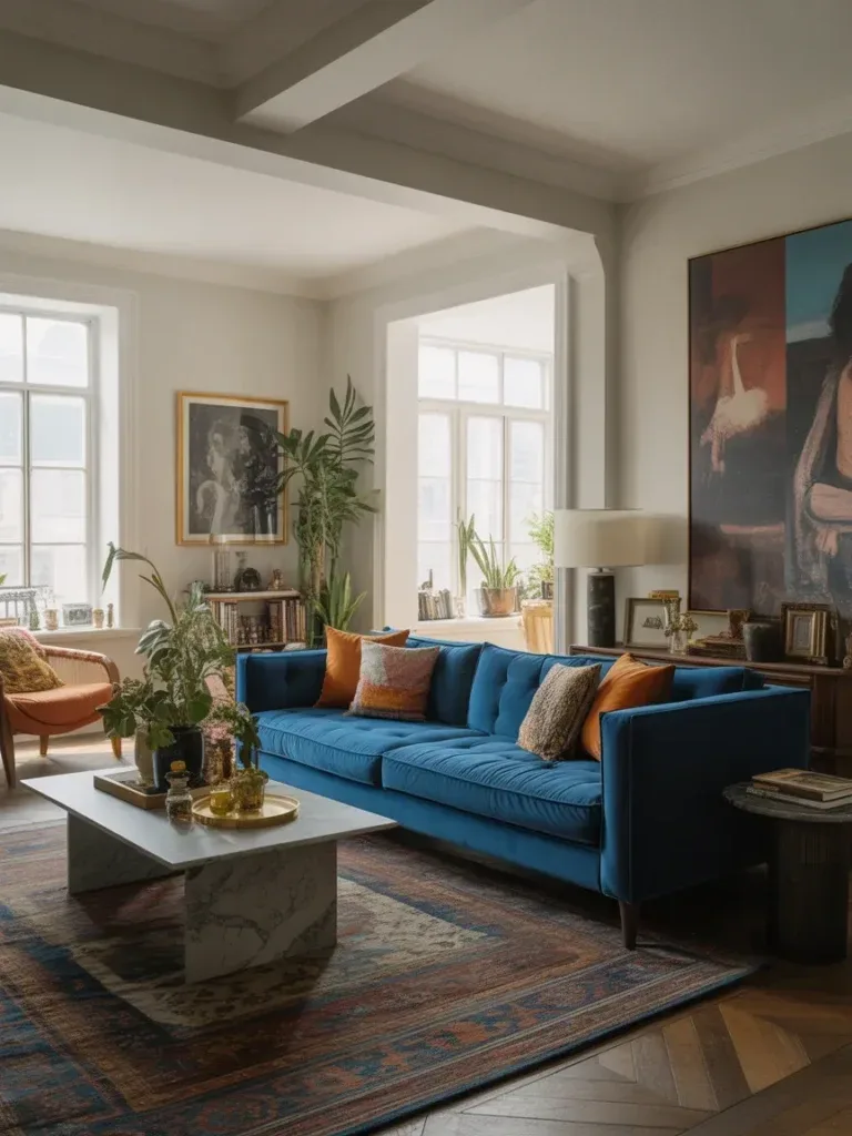 24 Blue Couch Living Room Ideas That Pop Beautifully and Instantly Elevate Your Space