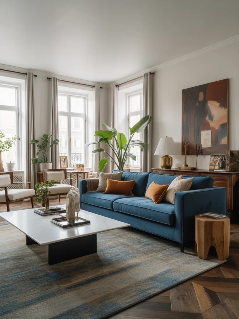 25 Blue Sofa Living Room Ideas That Feel Designer-Level Chic