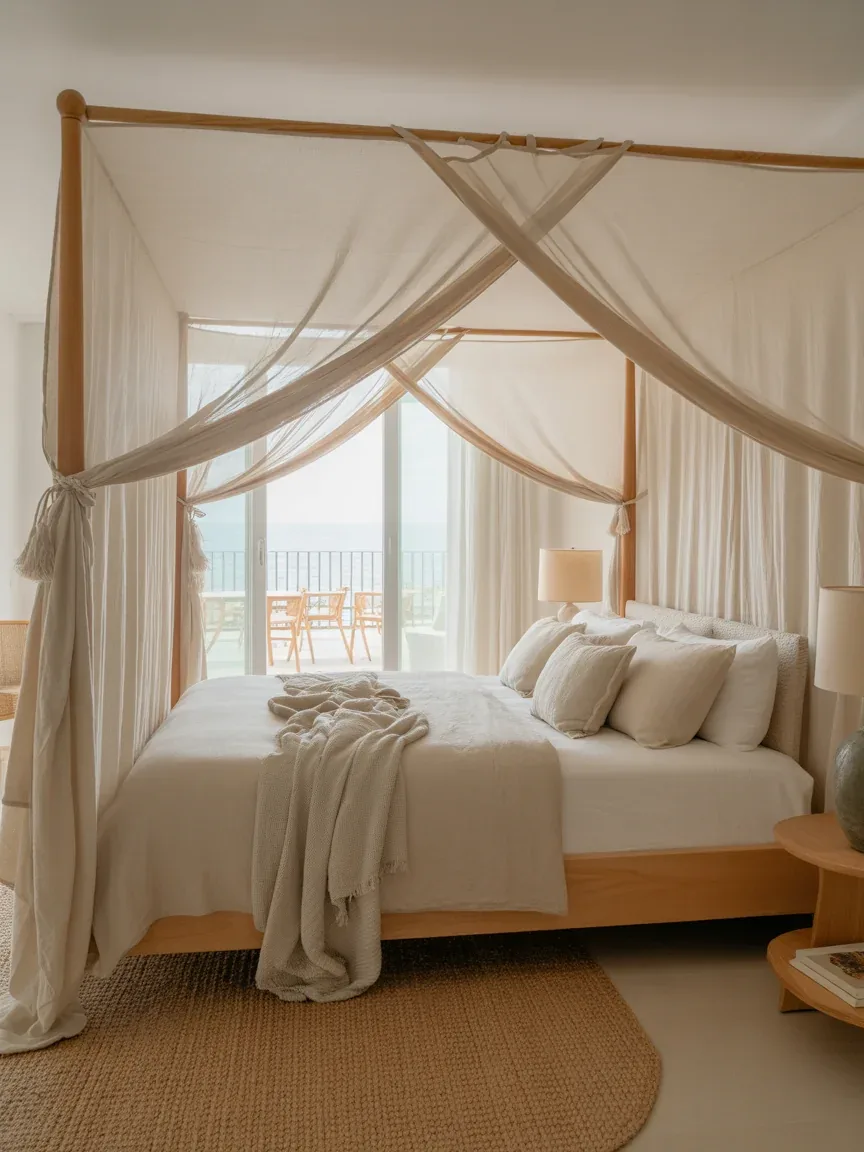 16. Airy Canopy Beach Bedroom 16. Airy Canopy Beach Bedroom