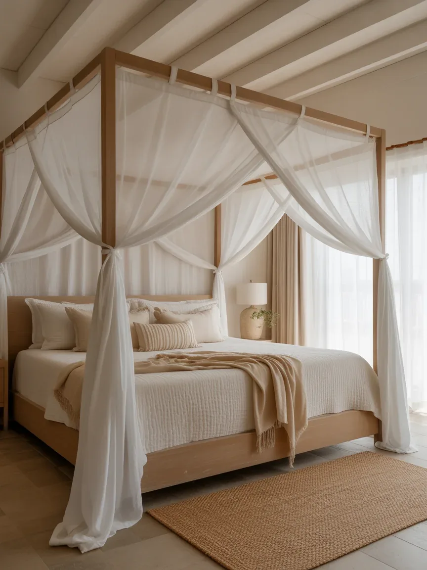 14. Airy Canopy Coastal Bedroom 14. Airy Canopy Coastal Bedroom