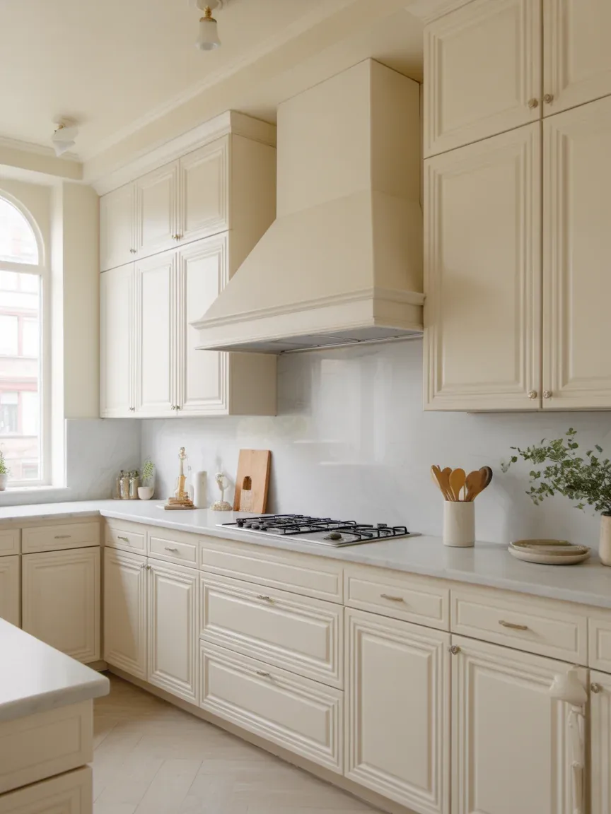 3. All-White Seamless Built-In Hood 3. All-White Seamless Built-In Hood