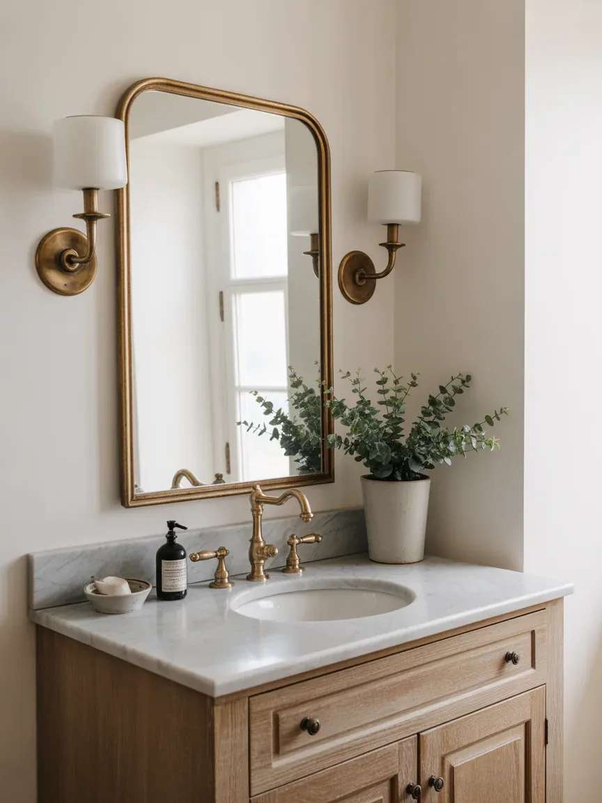 9. Antique Brass Farmhouse Elegance 9. Antique Brass Farmhouse Elegance