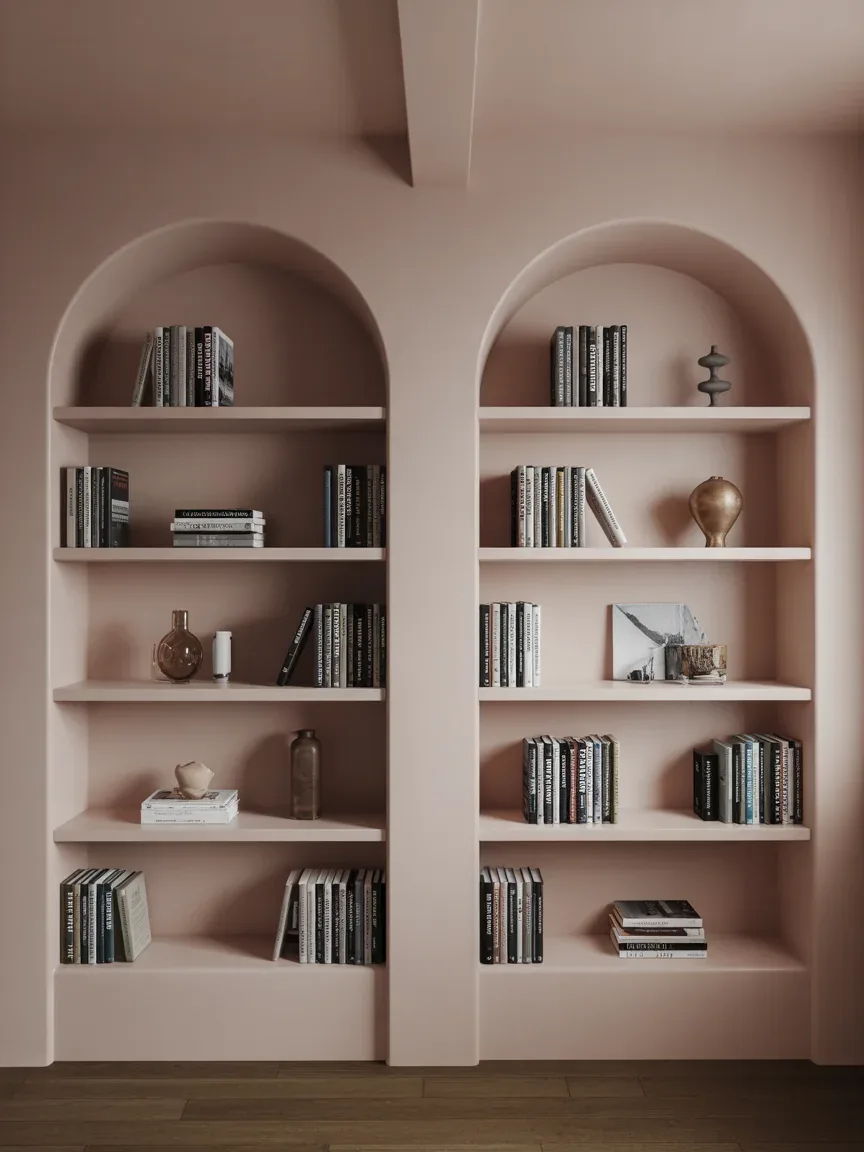 12. Arched Built-In Bookshelves 12. Arched Built-In Bookshelves