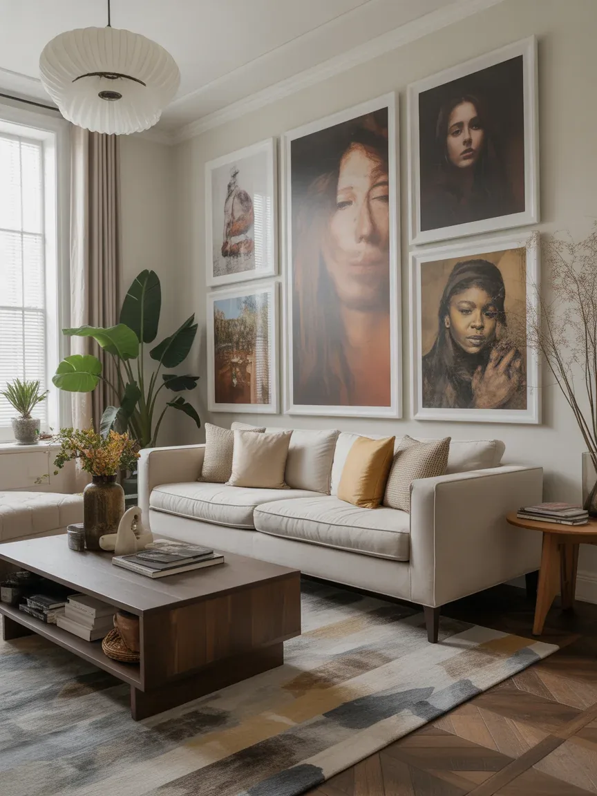 14. Art-Focused Gallery Living Room 14. Art-Focused Gallery Living Room