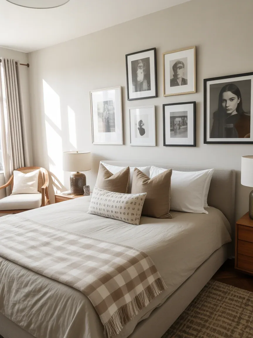 20. Artistic Gallery Wall Bedroom 20. Artistic Gallery Wall Bedroom