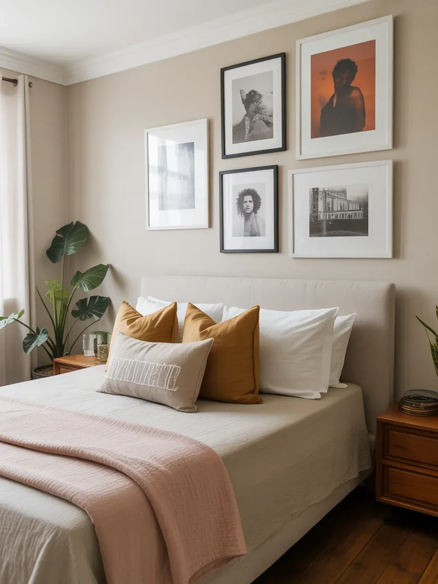 21. Artistic Gallery Wall Bedroom 21. Artistic Gallery Wall Bedroom