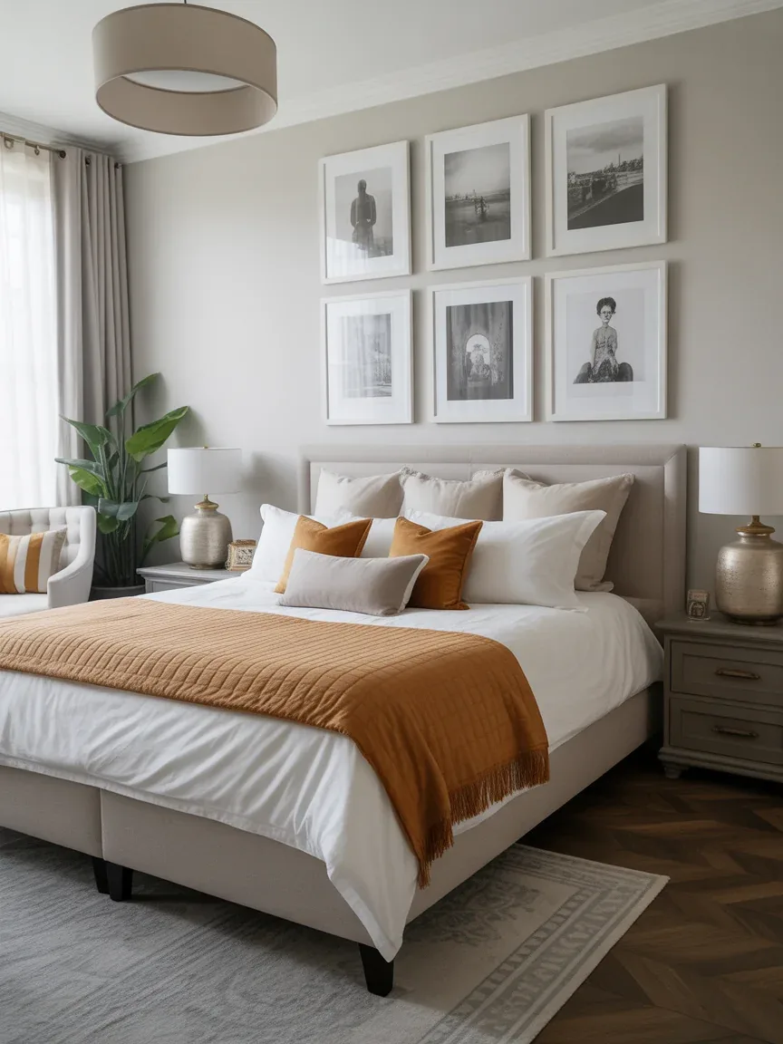 19. Artistic Gallery Wall Bedroom 19. Artistic Gallery Wall Bedroom