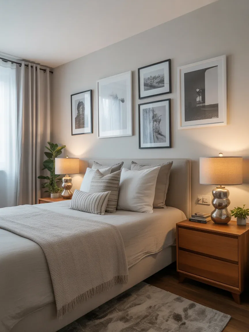 21. Artistic Gallery Wall Bedroom 21. Artistic Gallery Wall Bedroom