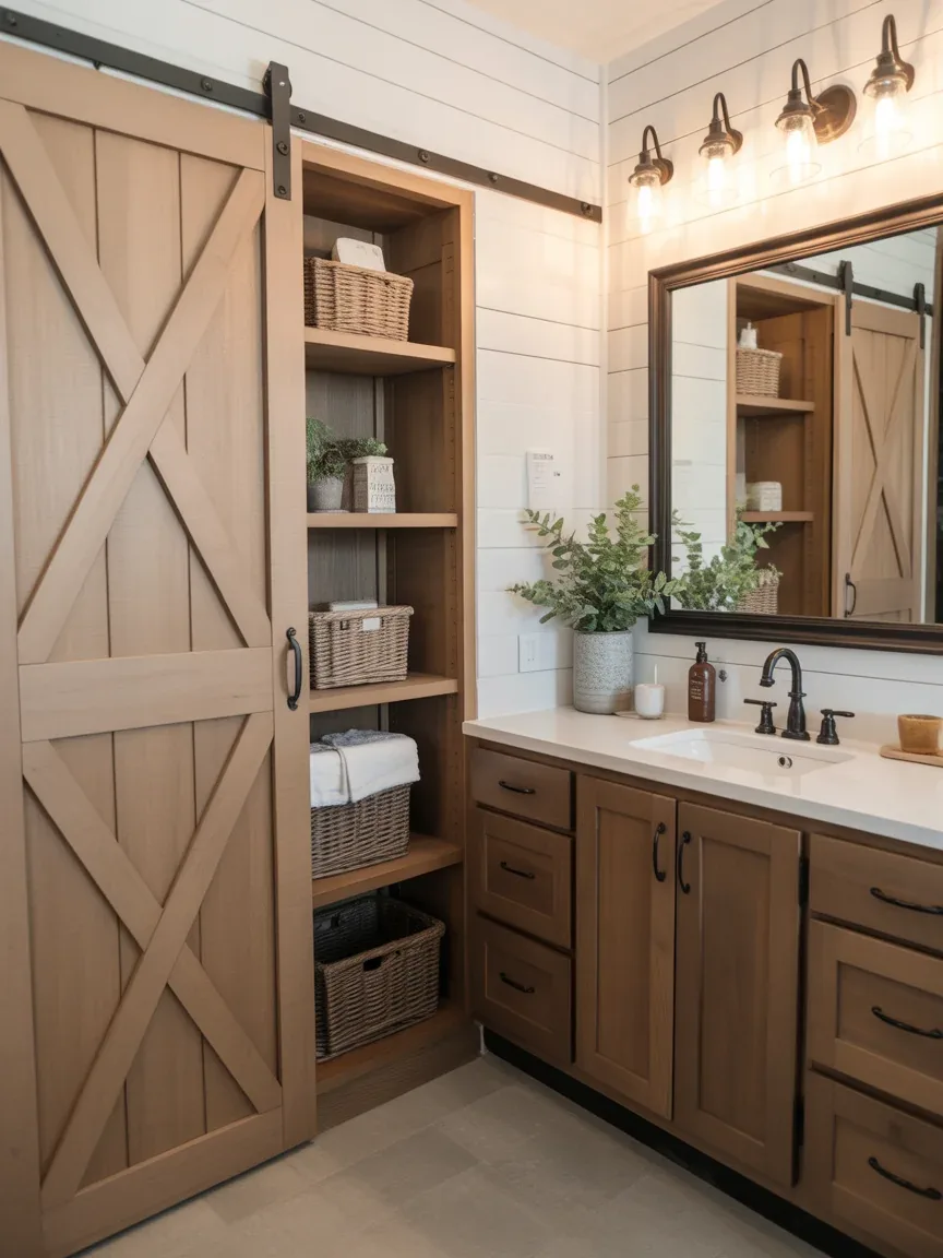 8. Barn Door Vanity Bathroom 8. Barn Door Vanity Bathroom