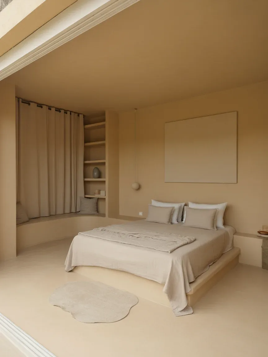 19. Beige Zen Meditation Bedroom 19. Beige Zen Meditation Bedroom