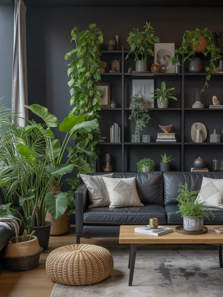 26. Black and Green Nature-Inspired Space