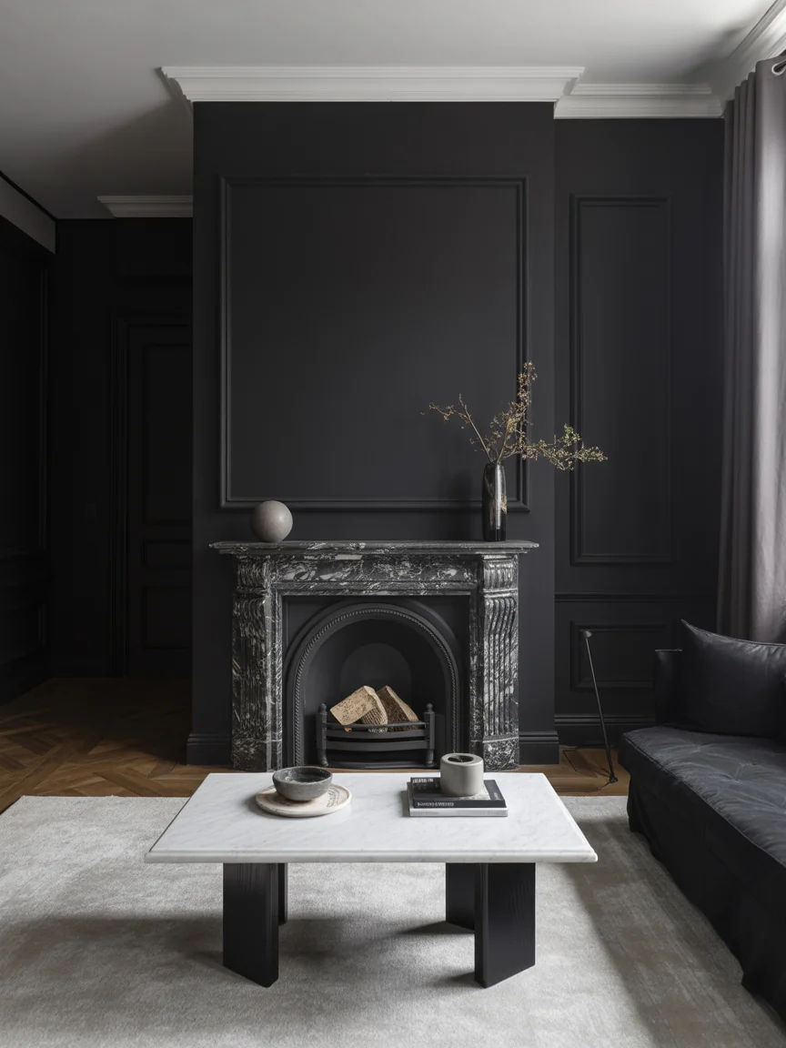 14. Black and Marble Sophistication