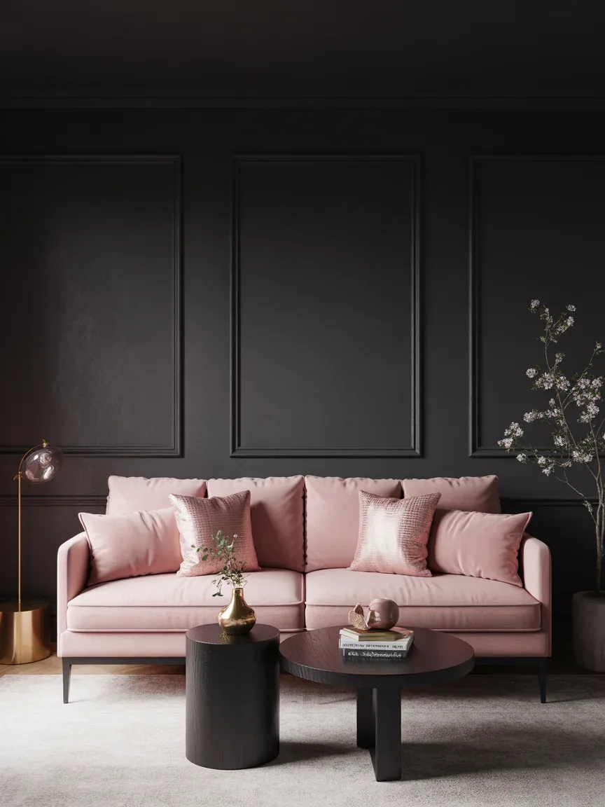 15. Black and Pink Chic Space 15. Black and Pink Chic Space
