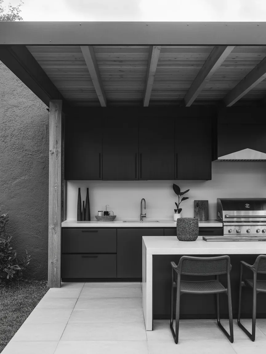 18. Black and White Contrast Kitchen 18. Black and White Contrast Kitchen