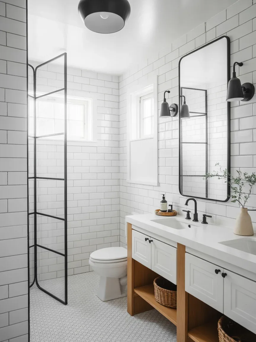 6. Black and White Farmhouse Contrast 6. Black and White Farmhouse Contrast