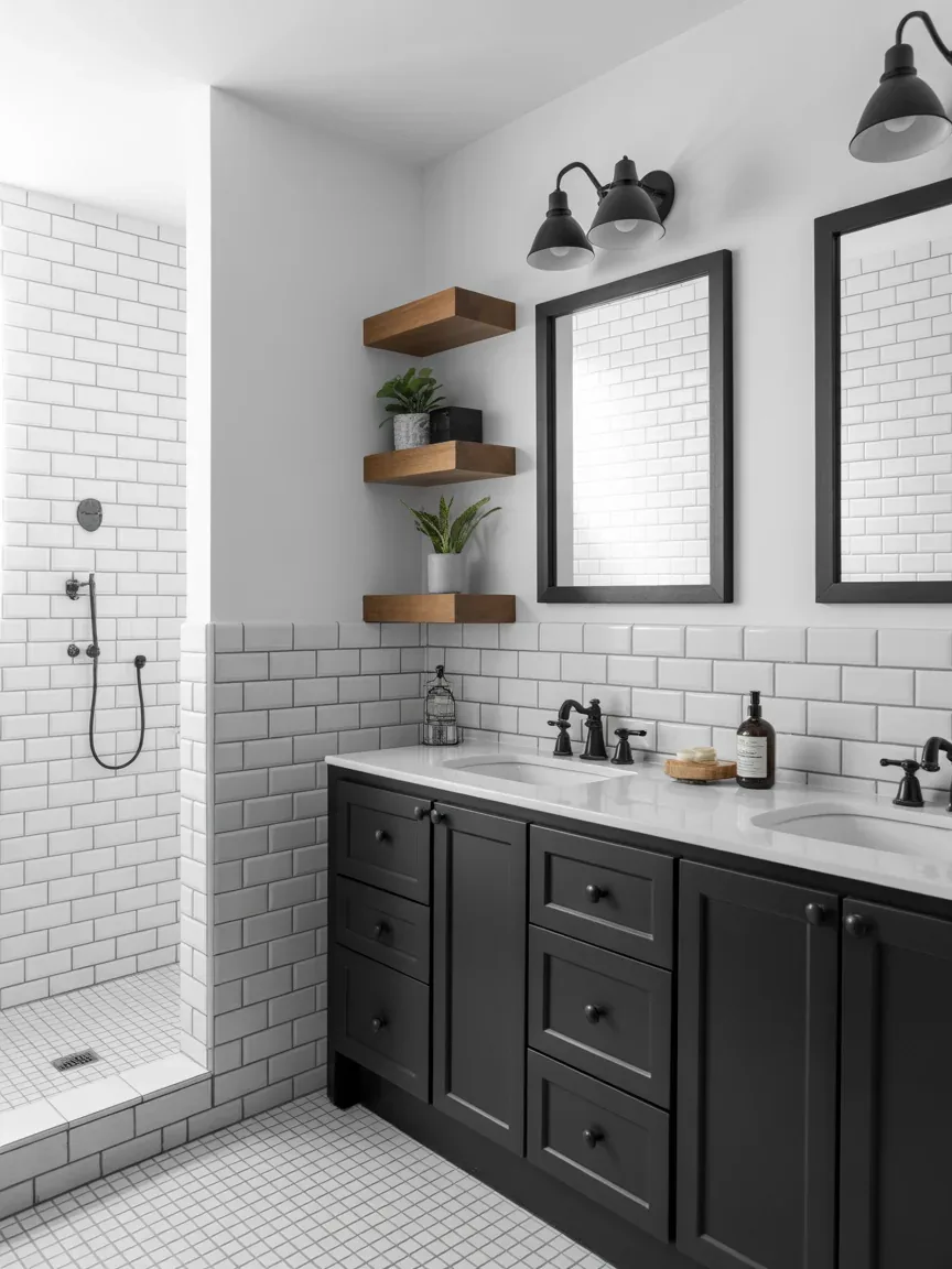 14. Black and White Farmhouse Contrast 14. Black and White Farmhouse Contrast