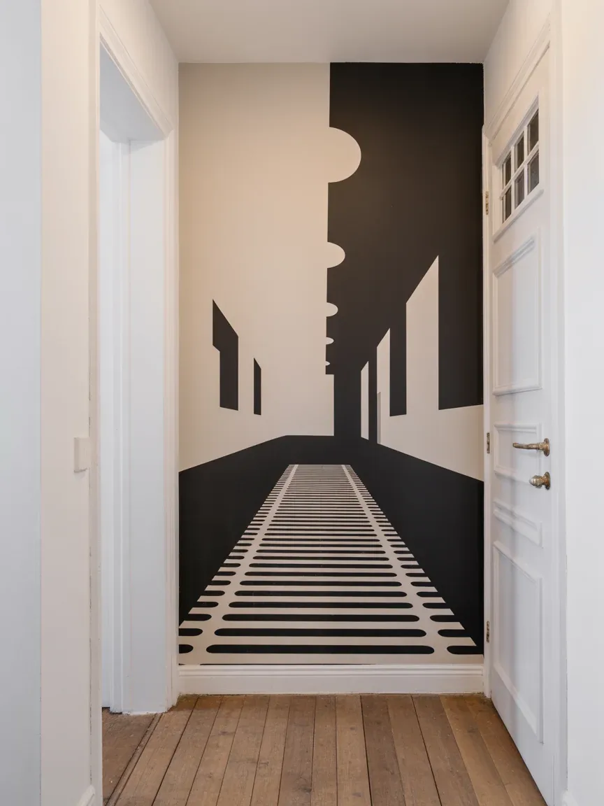 20. Black And White Graphic Hallway 20. Black And White Graphic Hallway