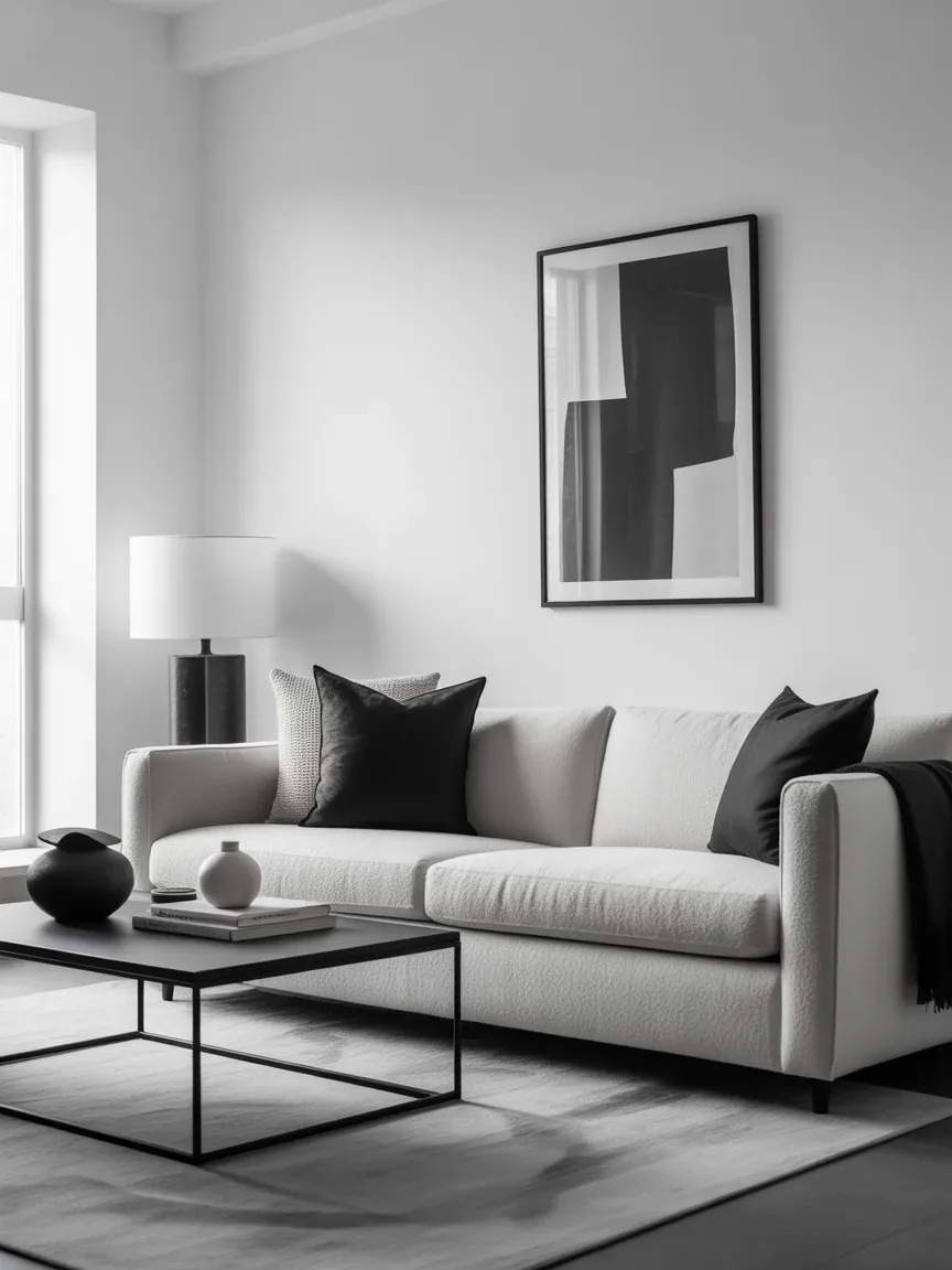 2. Black and White Minimalist Chic 2. Black and White Minimalist Chic