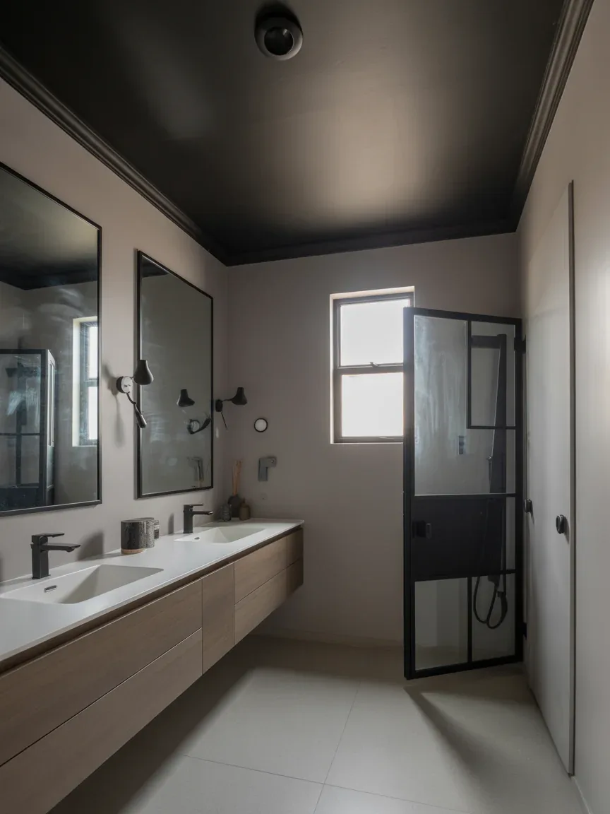 19. Black Ceiling Drama Bathroom 19. Black Ceiling Drama Bathroom