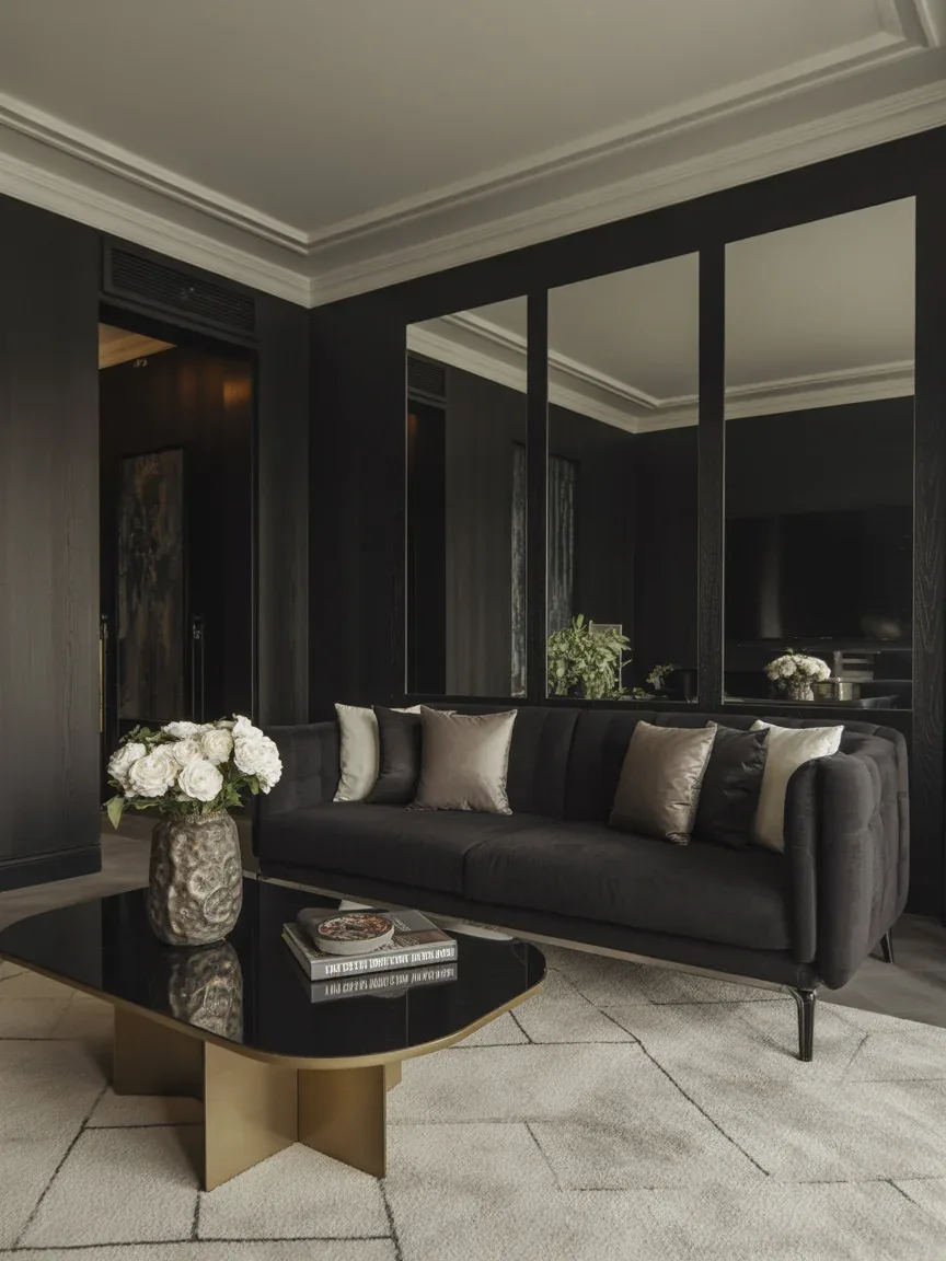 26. Black Luxe Hotel-Inspired Room 26. Black Luxe Hotel-Inspired Room