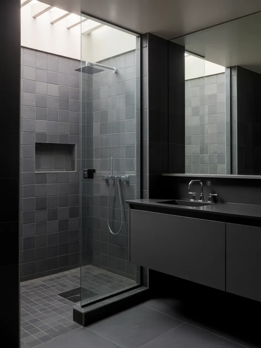 13. Black Tile Wet Room 13. Black Tile Wet Room