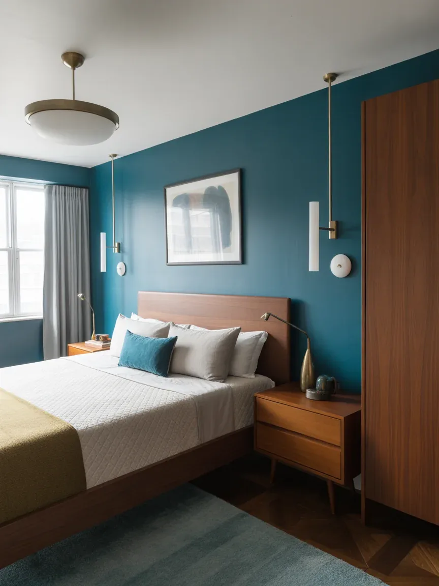 20. Blue and Brass Mid-Century Modern 20. Blue and Brass Mid-Century Modern