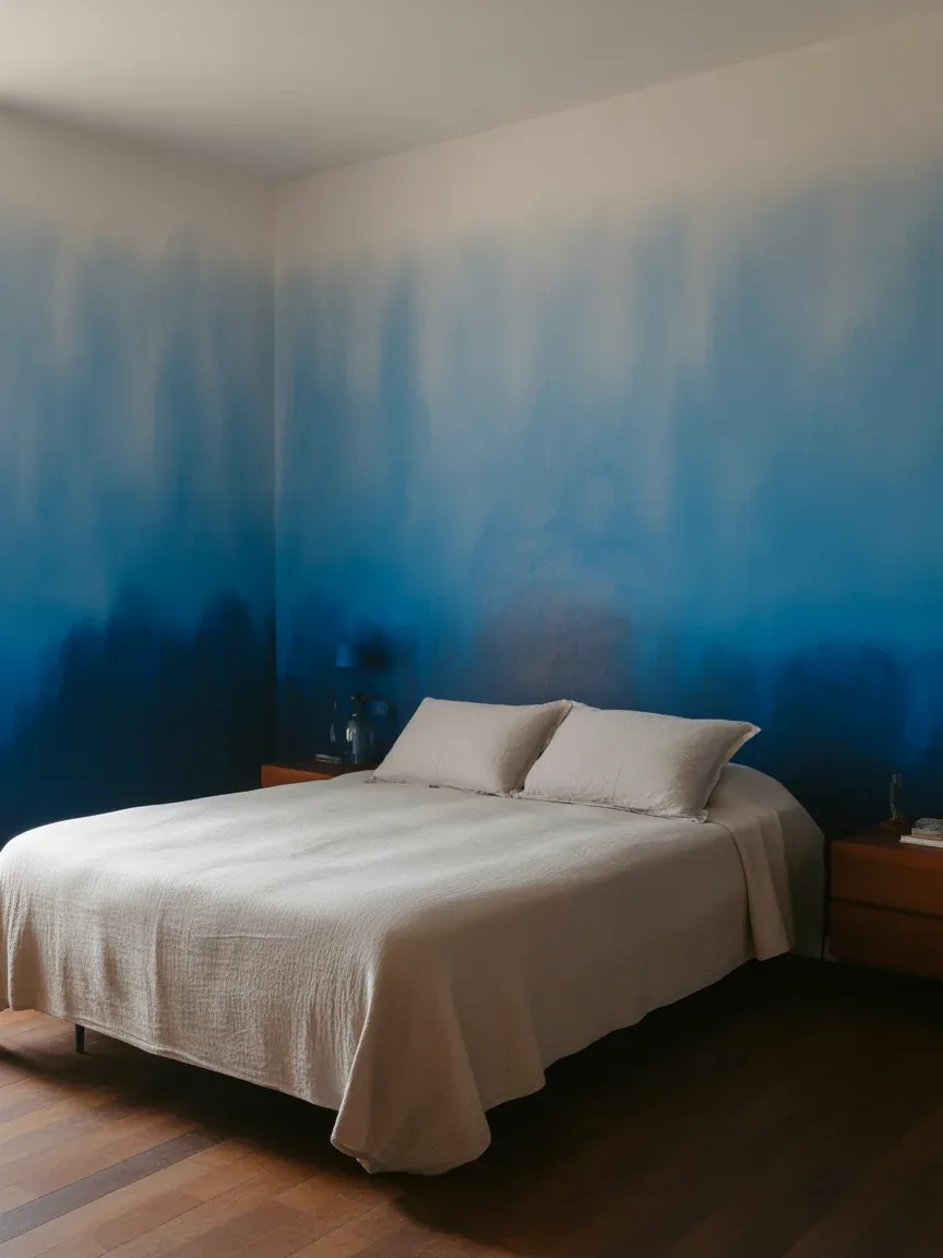 22. Blue Ombre Wall Feature Room 22. Blue Ombre Wall Feature Room