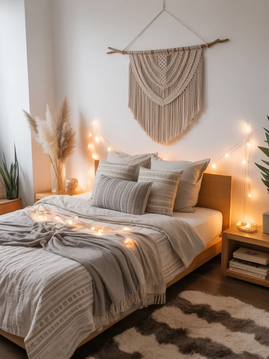 5. Boho Cozy Nest With Layered Textiles 5. Boho Cozy Nest With Layered Textiles