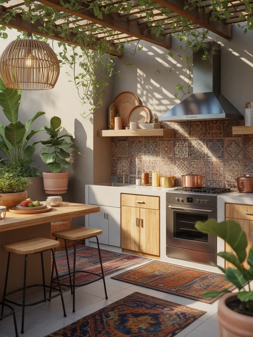 19. Boho Eclectic Hosting Nook 19. Boho Eclectic Hosting Nook