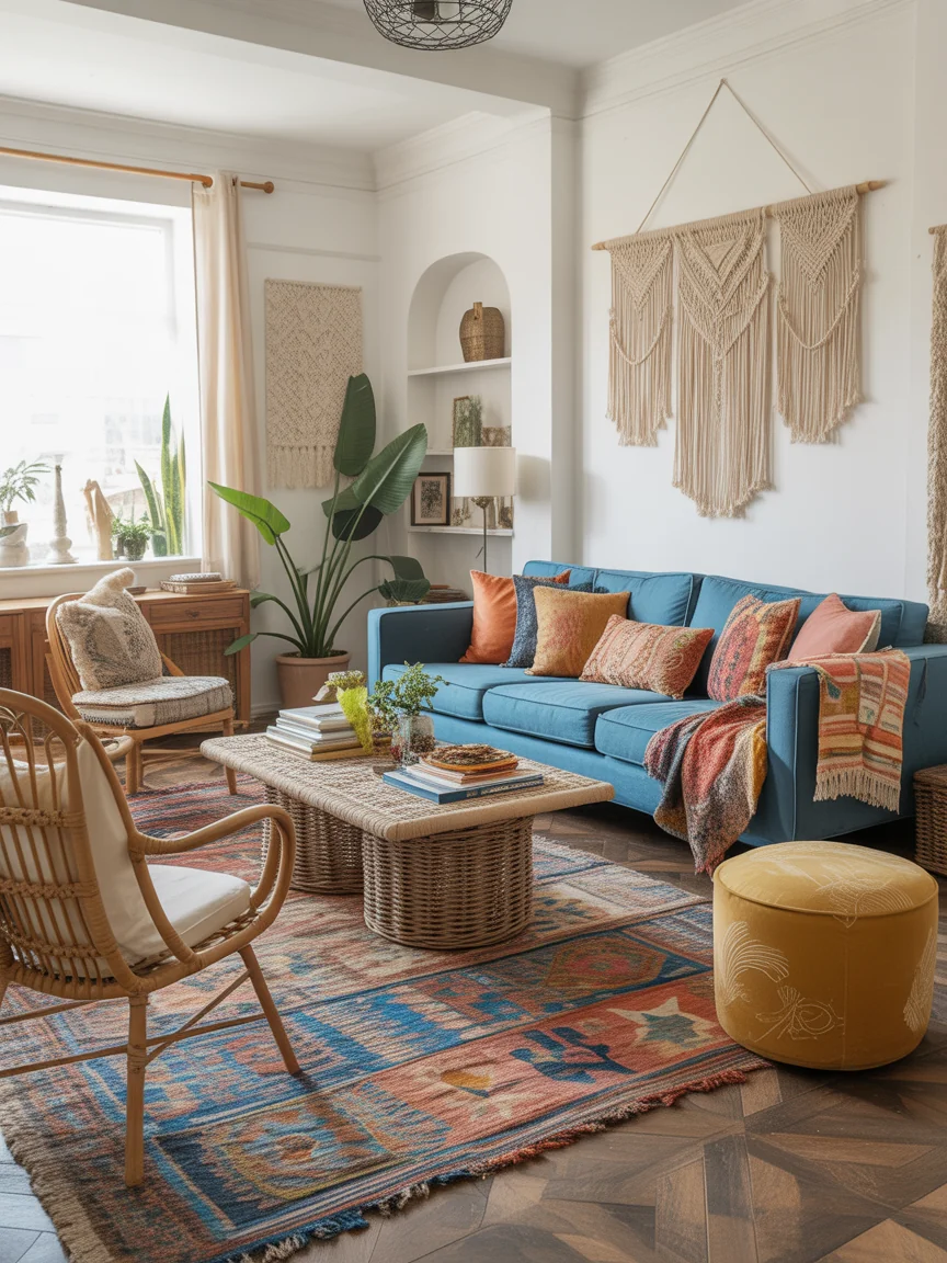 4. Boho Eclectic With Layered Textures