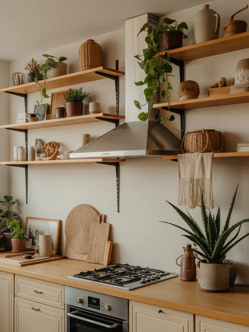 8. Boho Kitchen With Layered Textures 8. Boho Kitchen With Layered Textures