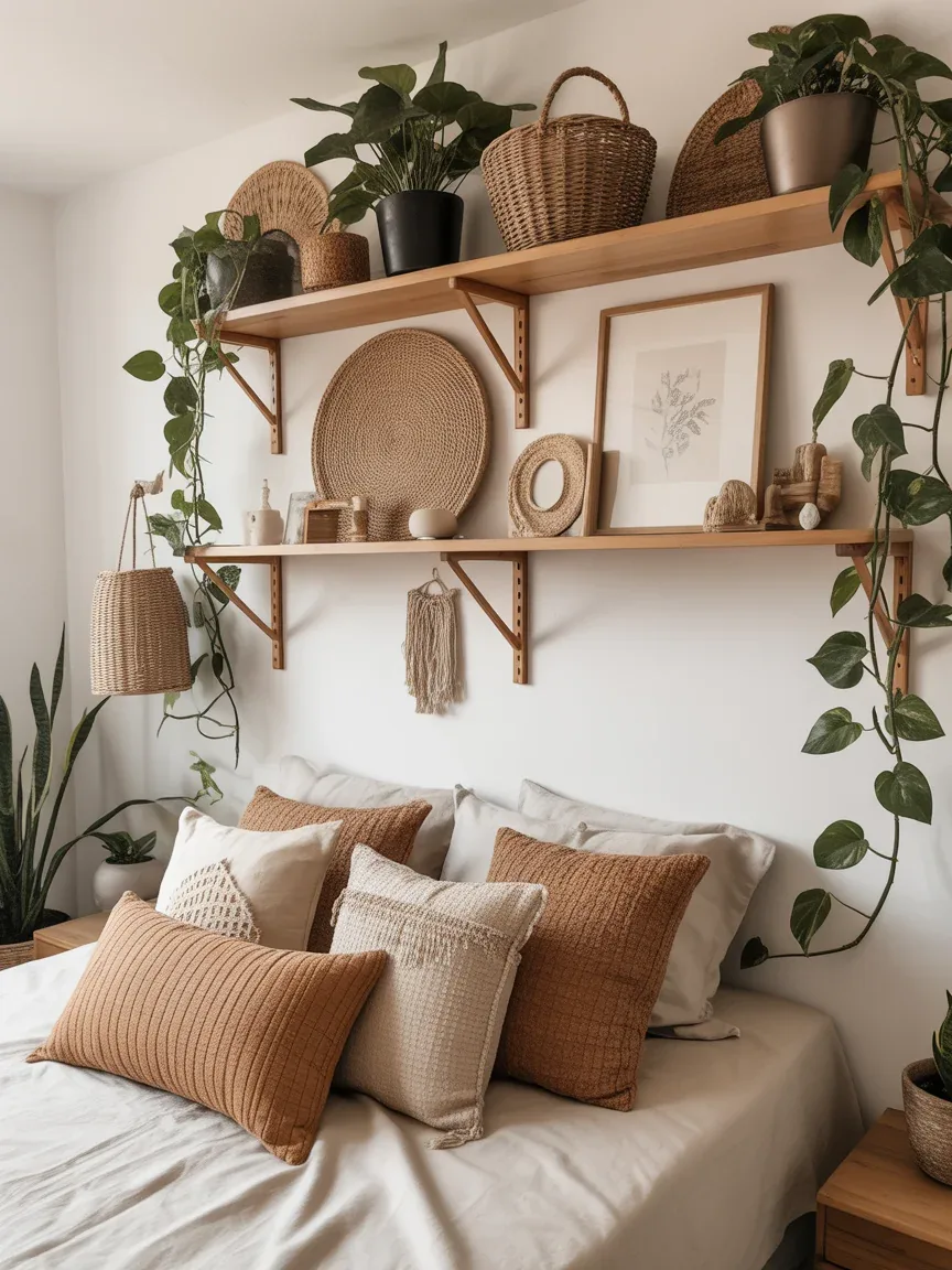 3. Boho Layered Shelf Wall 3. Boho Layered Shelf Wall