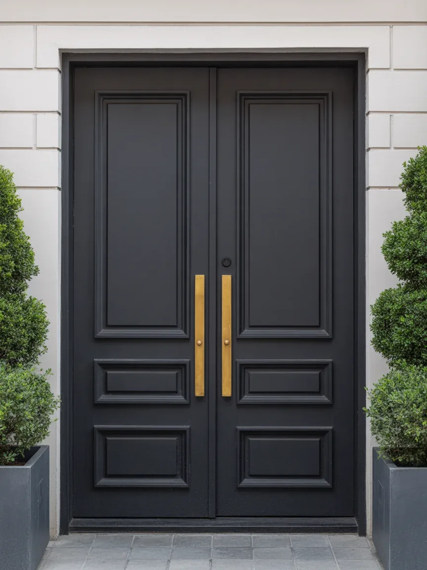 5. Bold Black Statement Doors 5. Bold Black Statement Doors